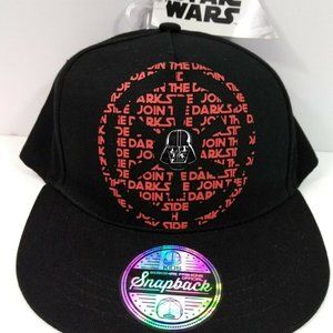 Star Wars Licensed Darth Vader Berkshire Fashions Black Red Snapback Kid Cap NWT